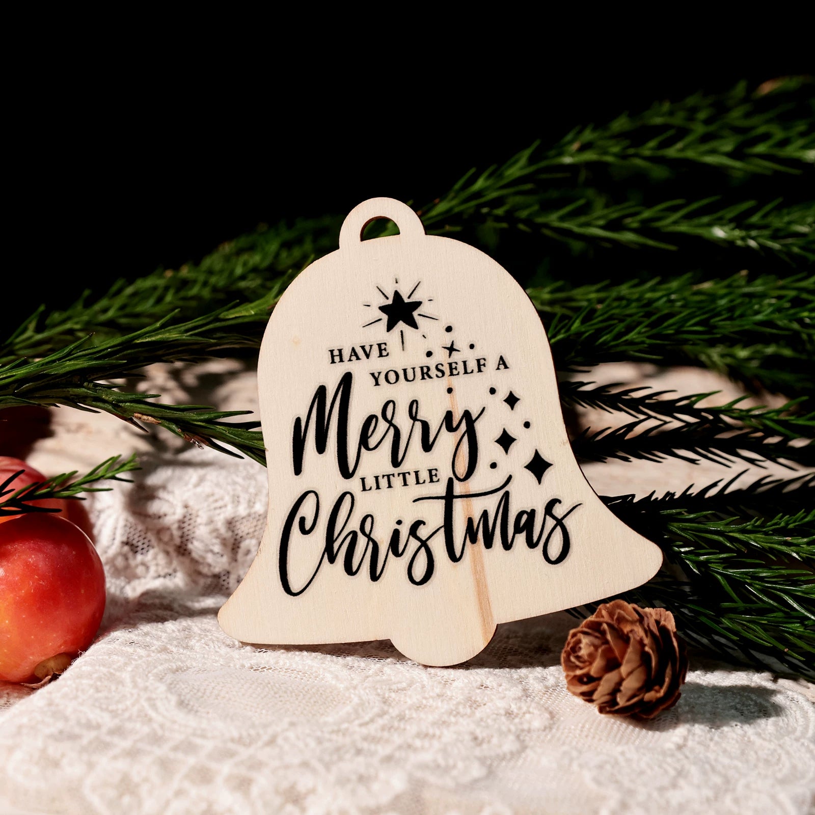 Christmas Black and Red Quotes UV-DTF Rub-on Stickers