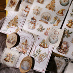Golden Christmas Matte Rub-on Transfers 2 Small Sheets