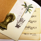 Black Retro Print Vellum Stickers
