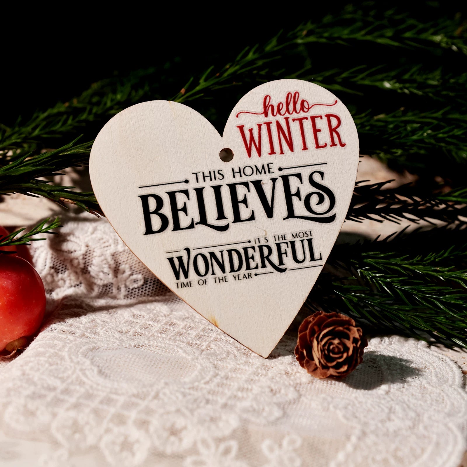 Christmas Black and Red Quotes UV-DTF Rub-on Stickers