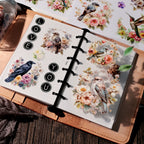 Flowers and Birds UV-DTF Rub-on Stickers