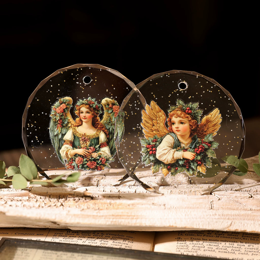 Angels UV-DTF Rub-on Stickers - Green Gold