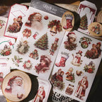 Red Christmas Matte Rub-on Transfers 2 Small Sheets