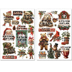 Christmas Matte Rub-on Transfers 2 Small Sheets