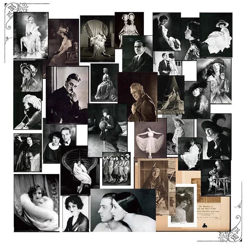 Retro Old Photos Vellum Stickers