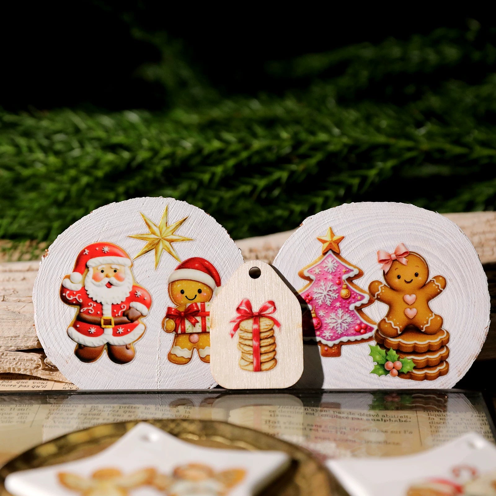 Christmas Gingerbread Man UV-DTF Rub-on Stickers