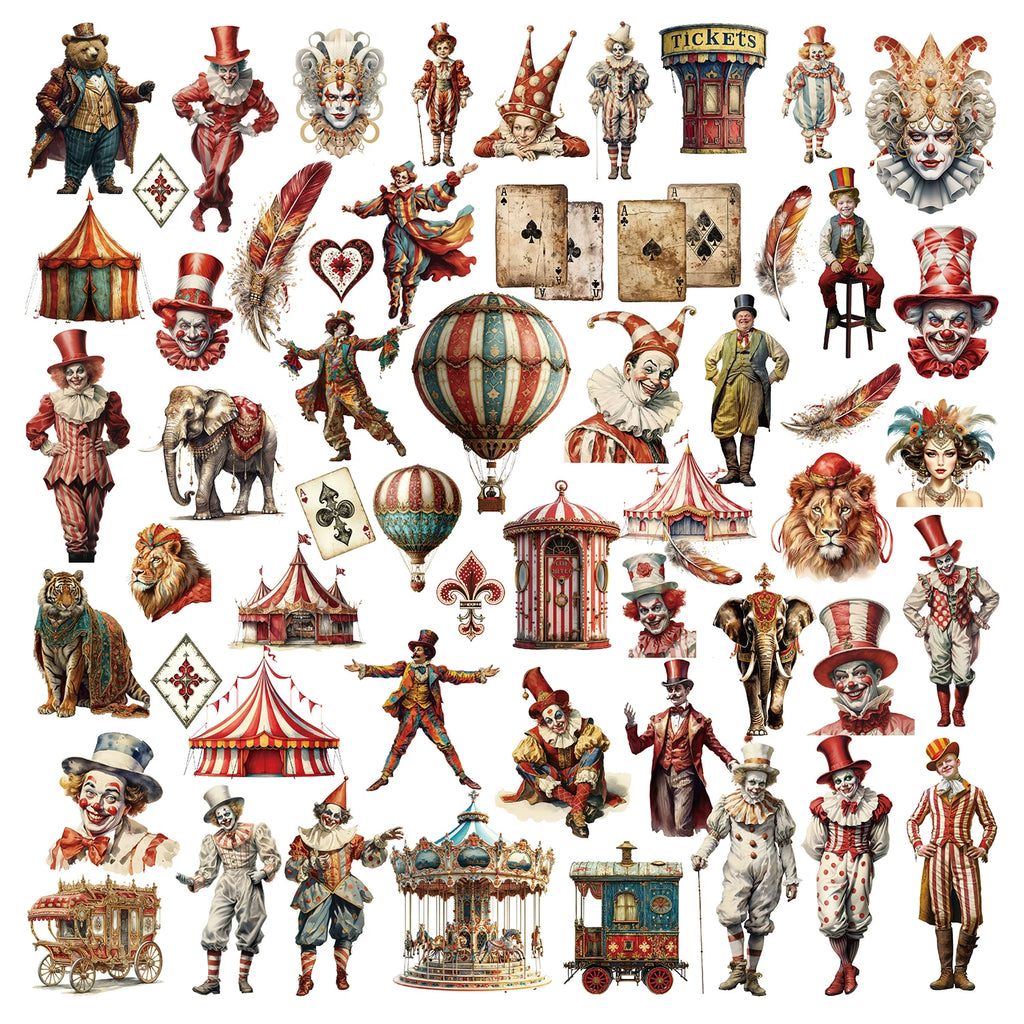 Circus Vellum Stickers