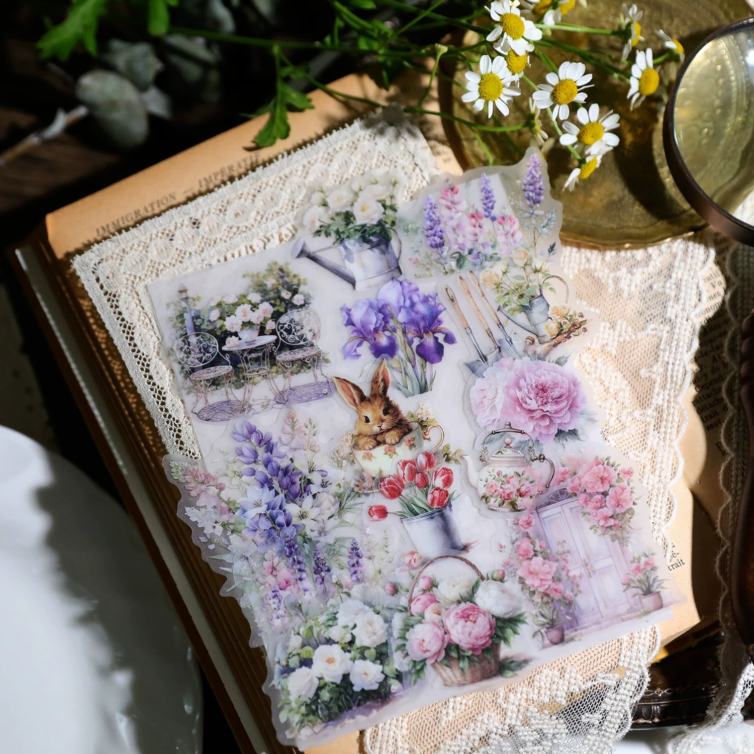 Spring Easter Garden Vellum Stickers