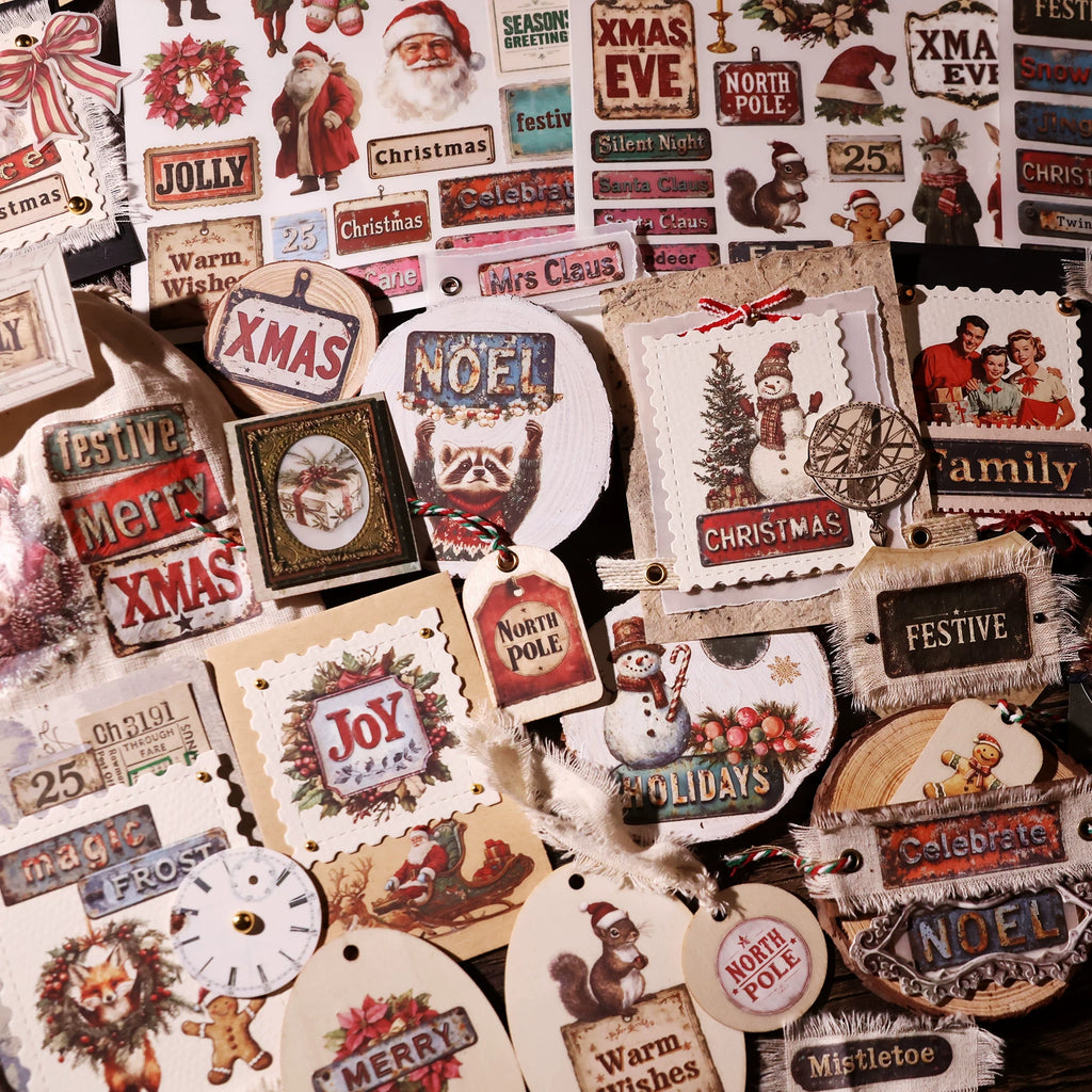 Christmas Signs Matte Rub-on Transfers