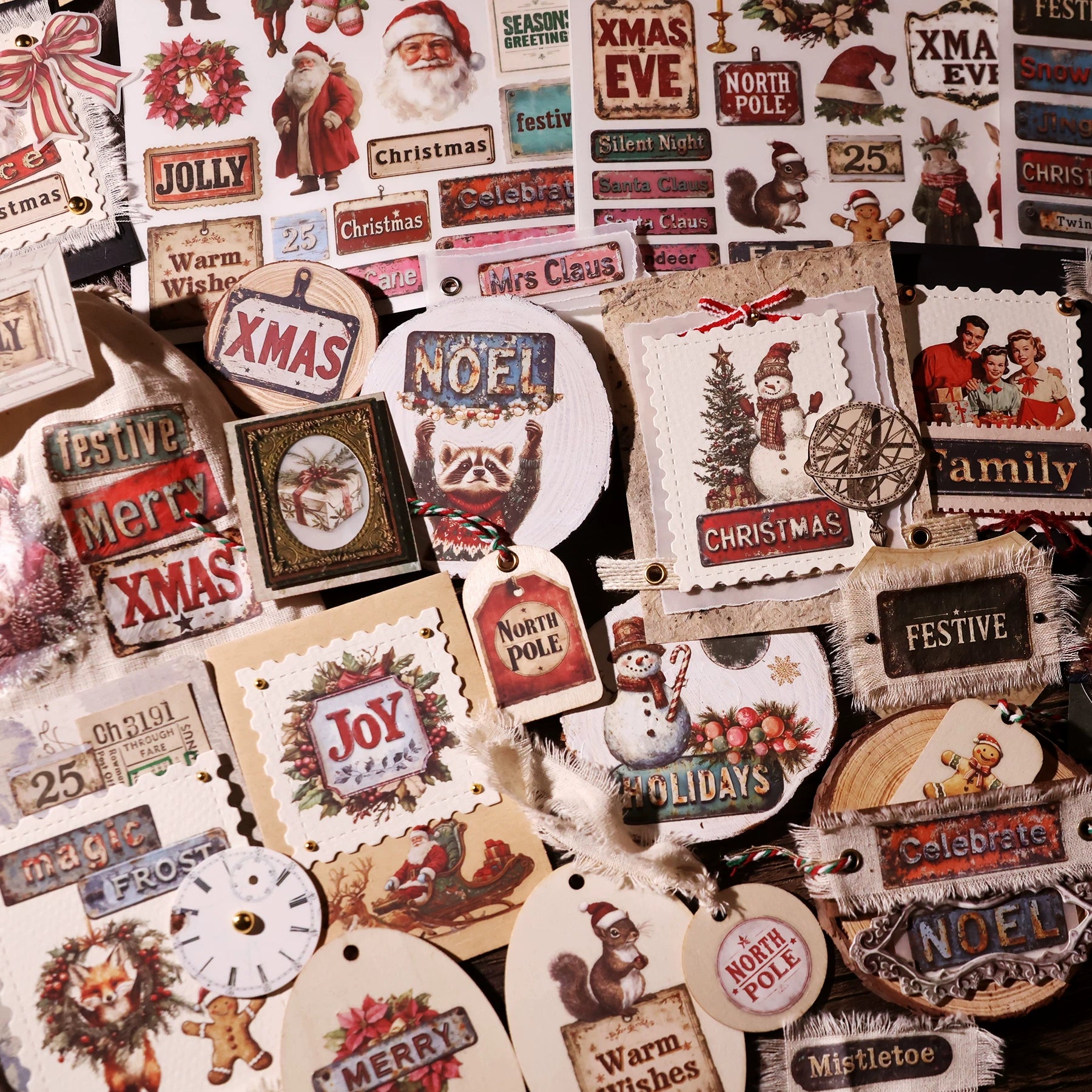 Christmas Signs Matte Rub-on Transfers