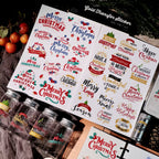 Christmas Color Quotes UV-DTF Rub-on Stickers