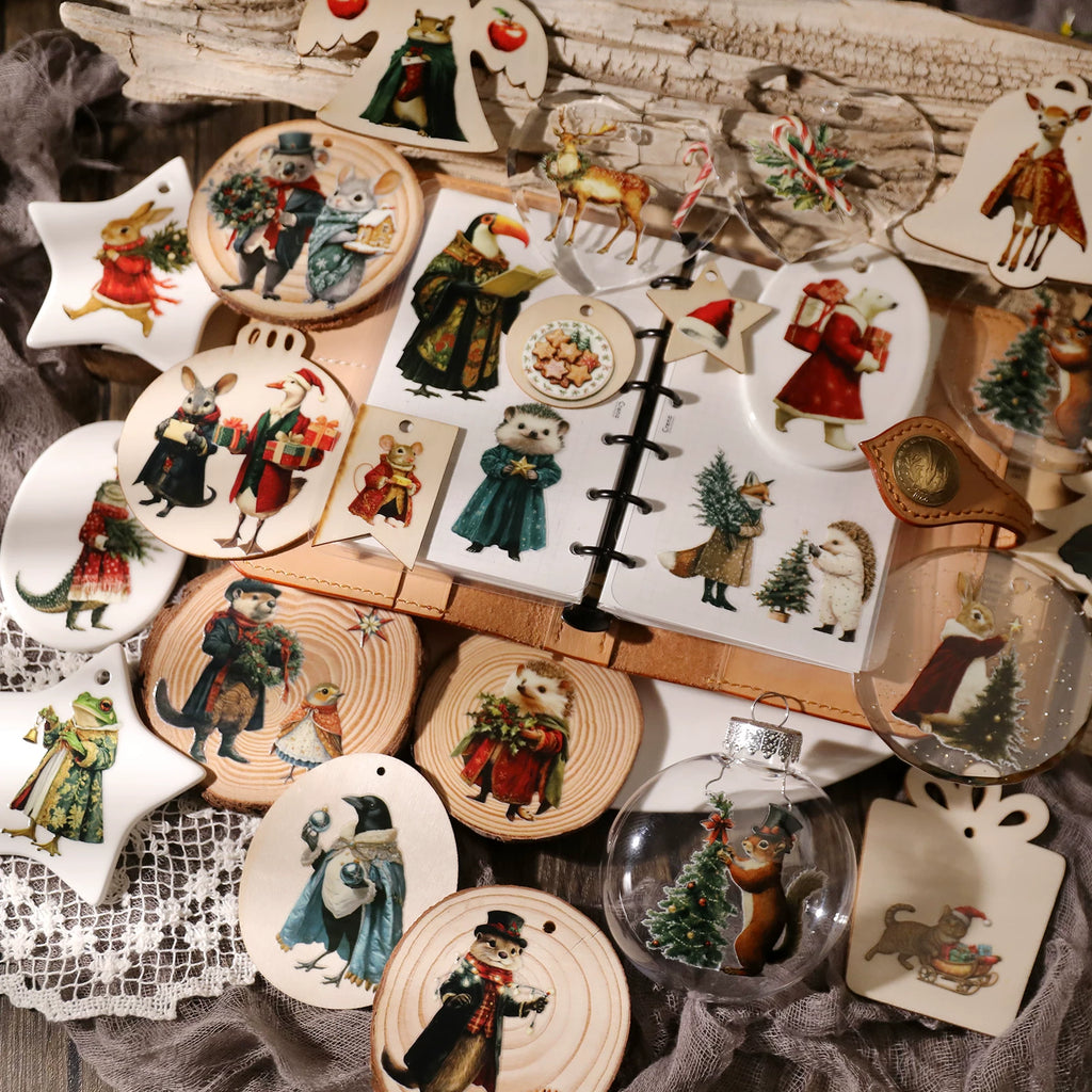 Christmas Magical Creatures UV-DTF Rub-on Stickers