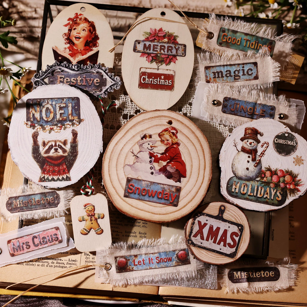 Christmas Signs Matte Rub-on Transfers