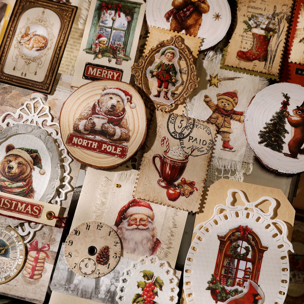 Christmas Matte Rub-on Transfers 2 Small Sheets