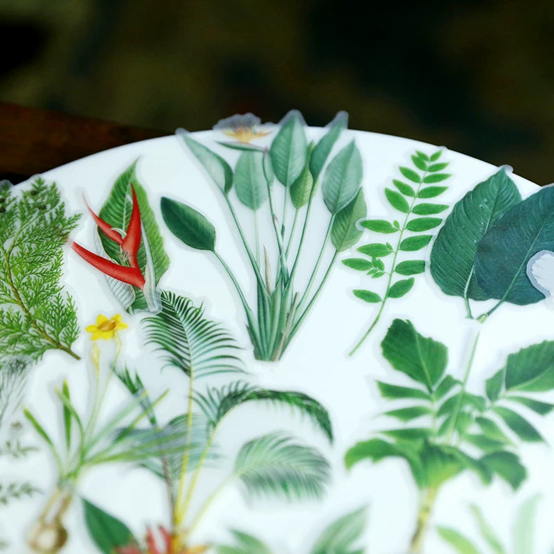 Tropical Plants and Butterflies Vellum Stickers