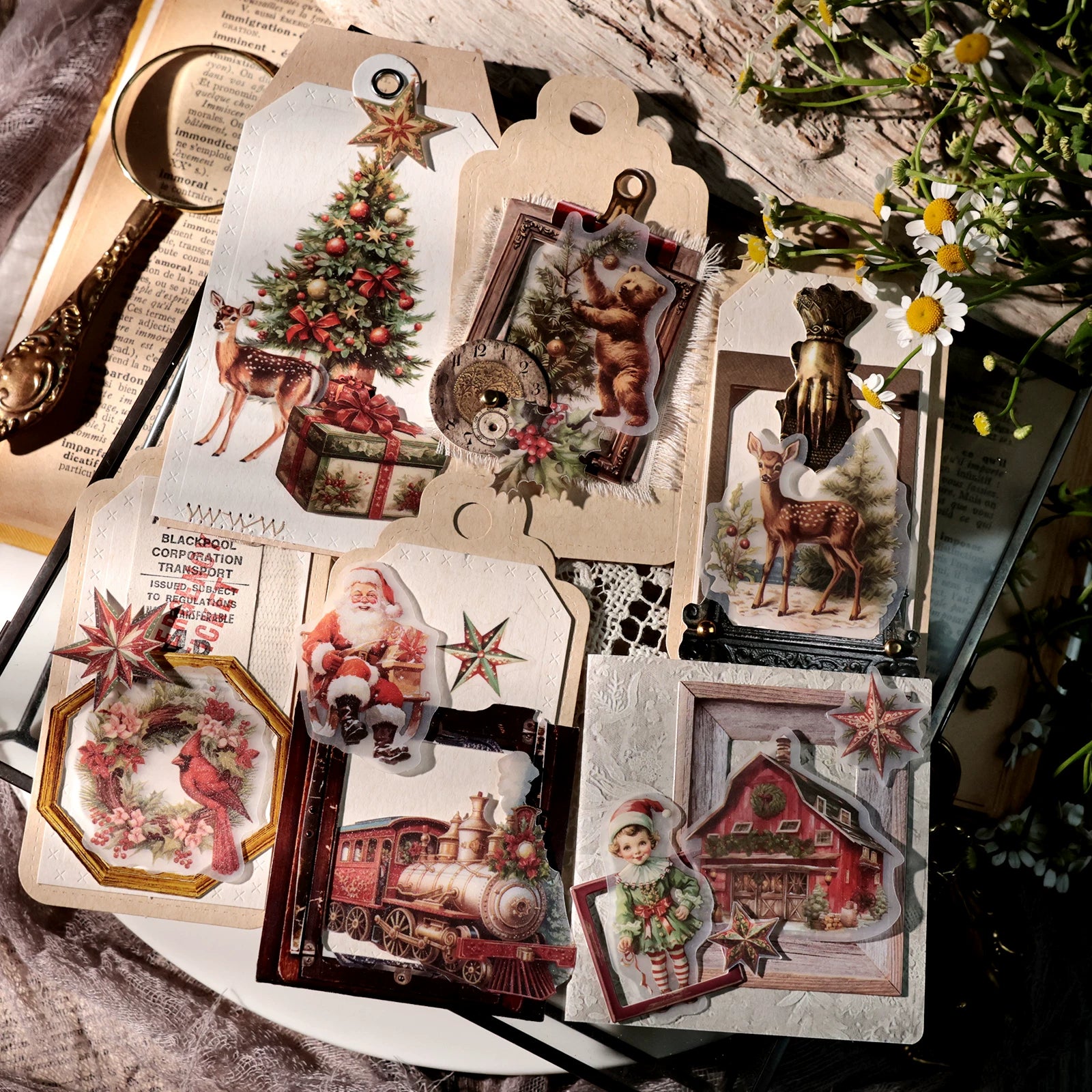 Christmas Bear Vellum Stickers