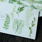 Fresh Green Leaves Vellum Stickers