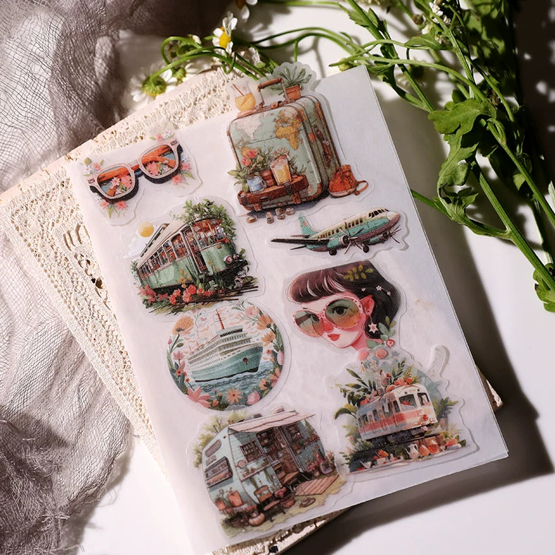 Summer Travel Vellum Stickers