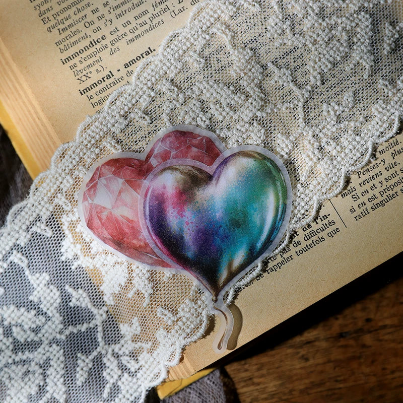 Pink Valentine's Day Vellum Stickers