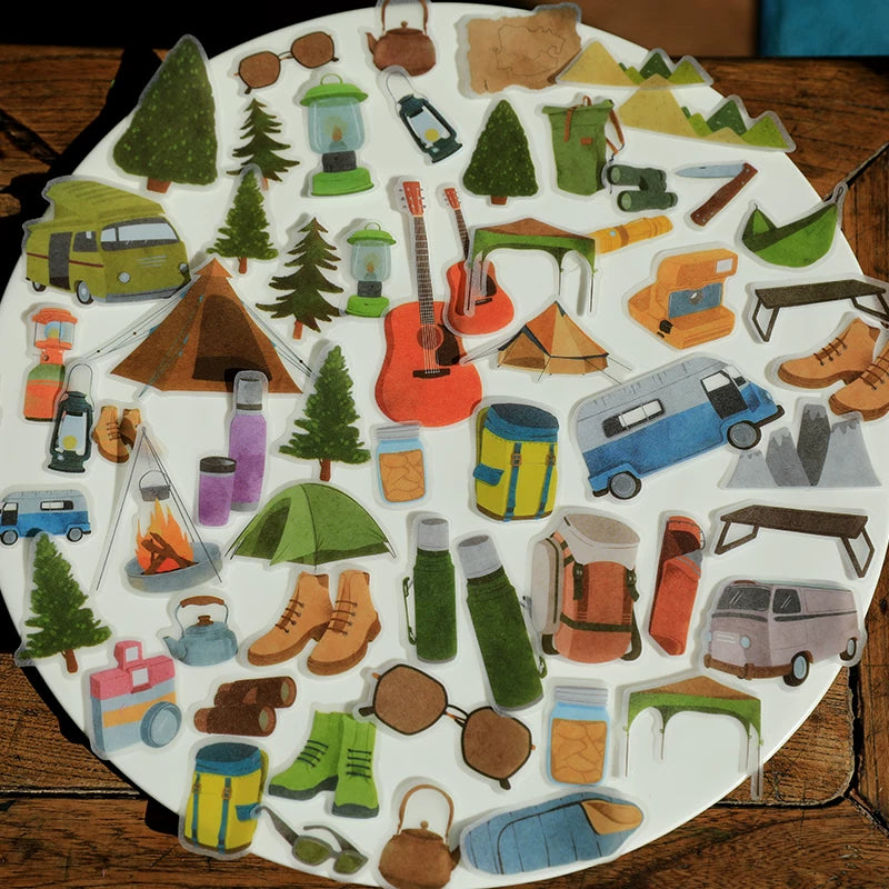 Camping Vellum Stickers