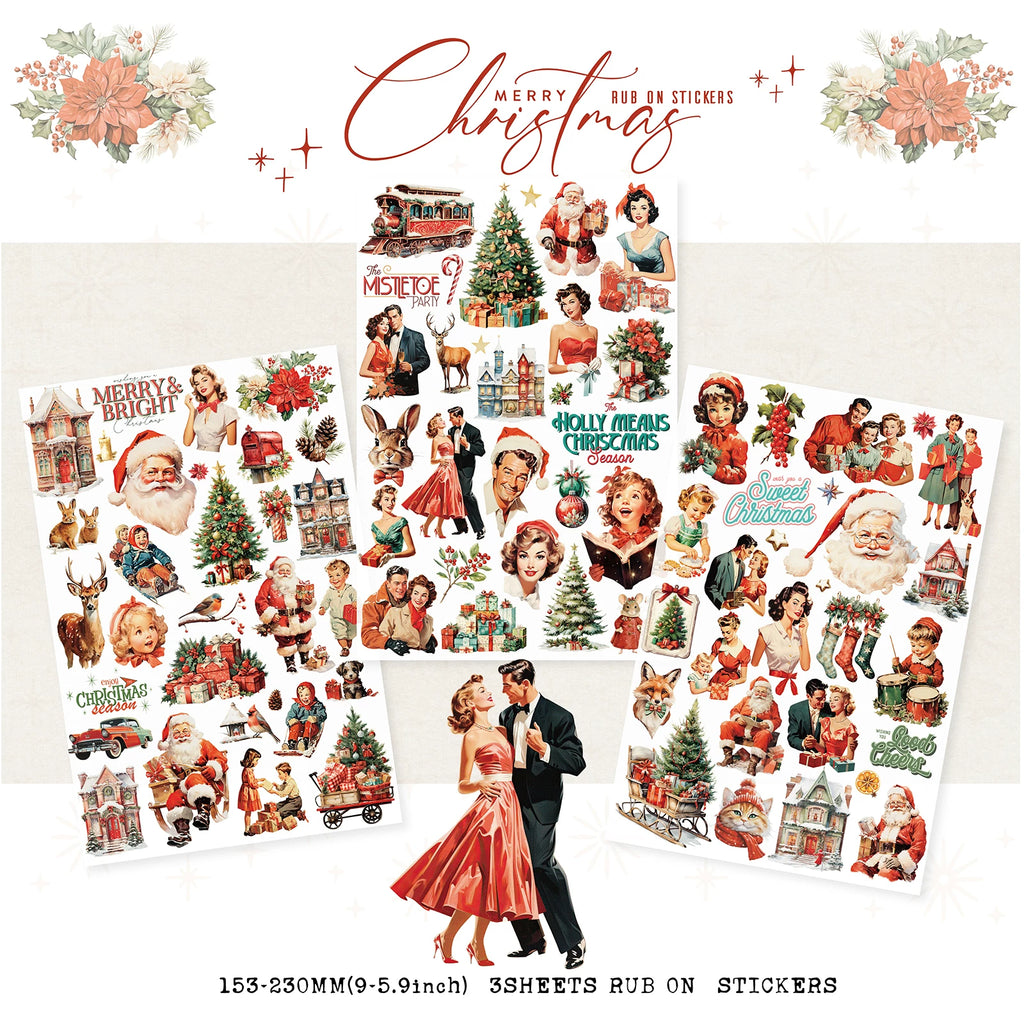 Christmas Family Matte Rub-on Transfers
