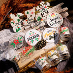 Christmas Leaf Quotes UV-DTF Rub-on Stickers
