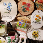 Flower Phrases UV-DTF Rub-on Stickers