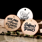 Coffee Phrases UV-DTF Rub-on Stickers
