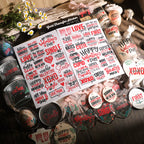 Valentine's Day Phrases UV-DTF Rub-on Stickers