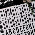 Alphabet and Number UV-DTF Rub-on Stickers