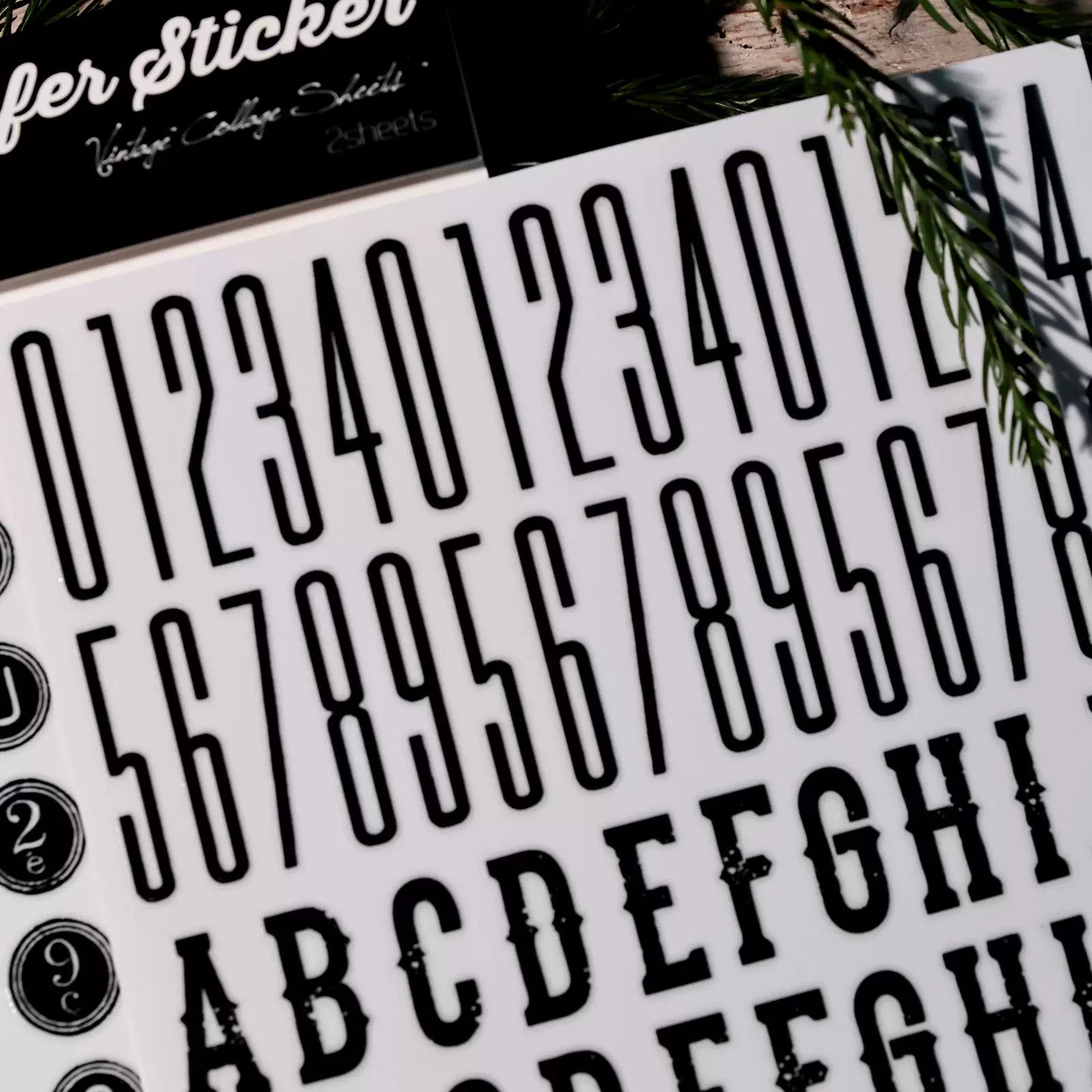 Alphabet and Number UV-DTF Rub-on Stickers