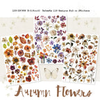 Autumn Dried Flowers Matte Rub-on Transfers