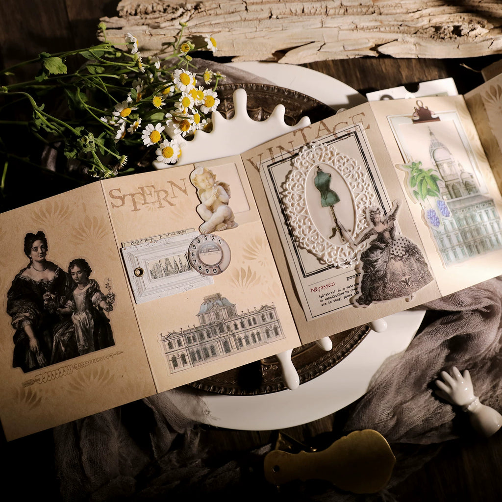 Classical Copperplate Prints Vellum Stickers