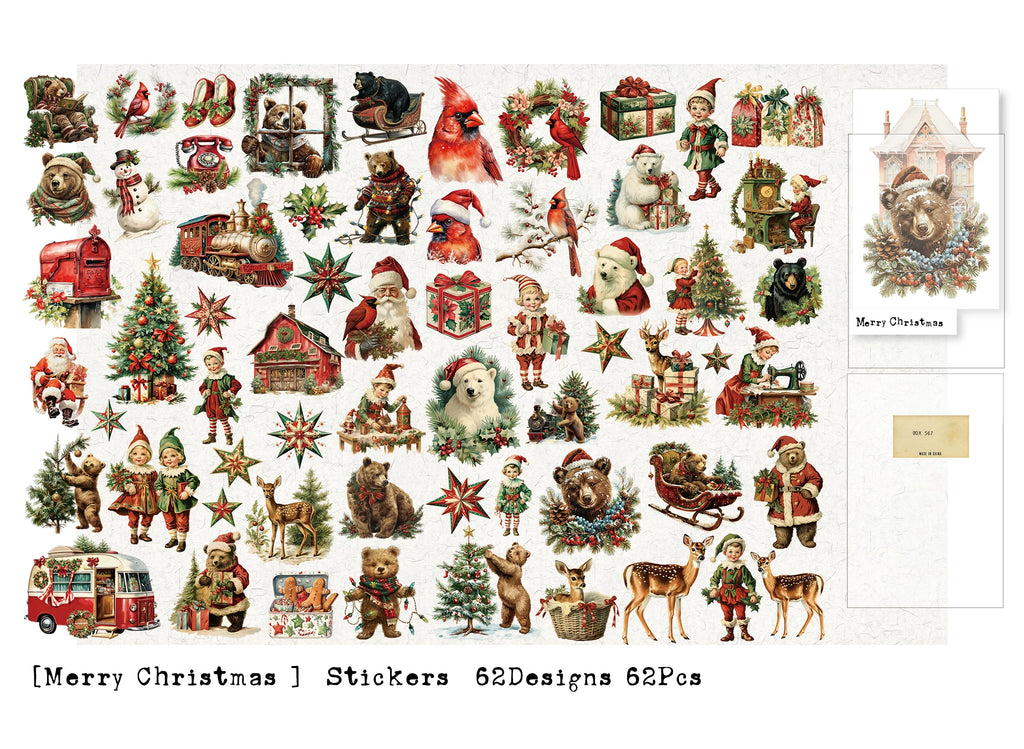 Christmas Bear Vellum Stickers