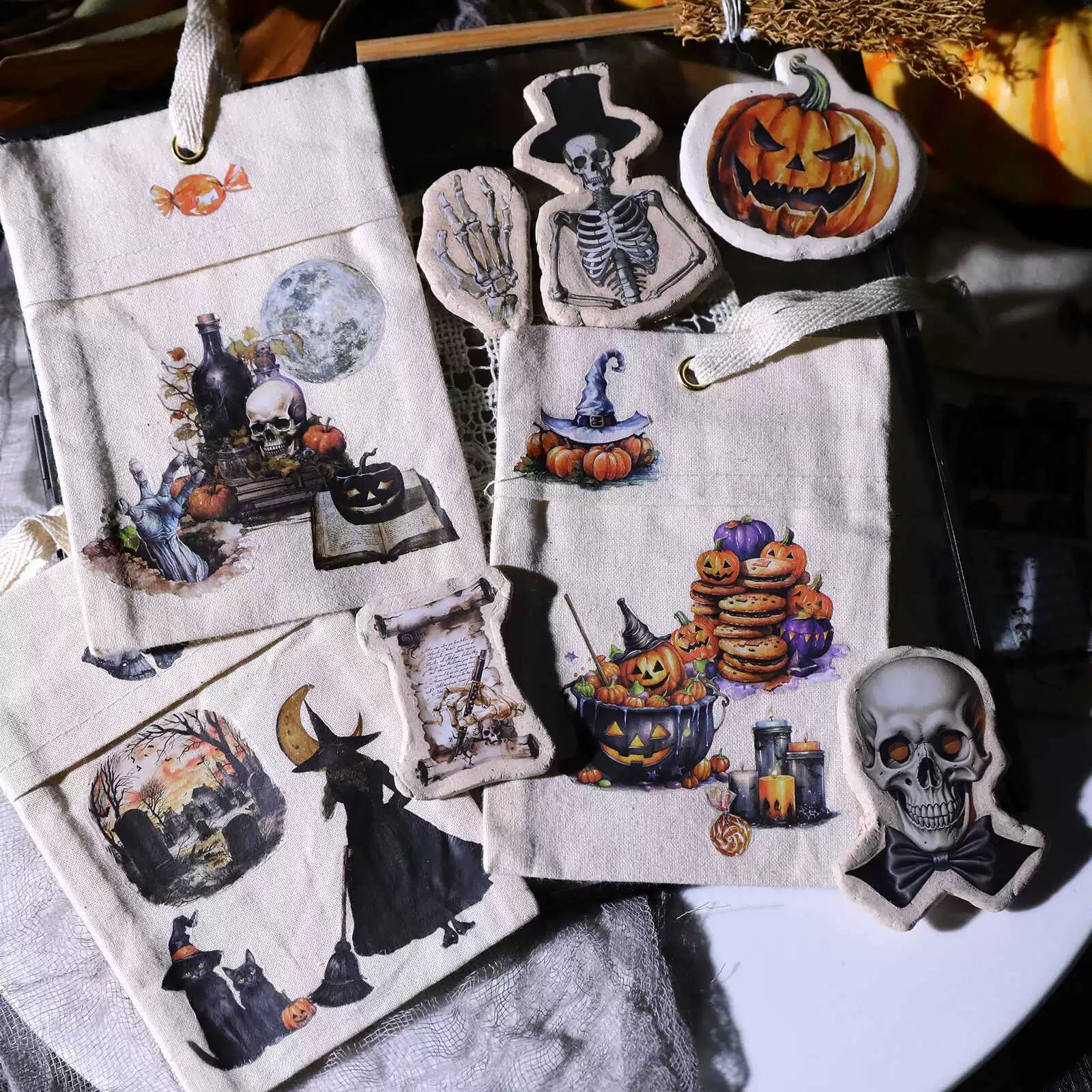 Halloween Dark Matte Rub-on Transfers