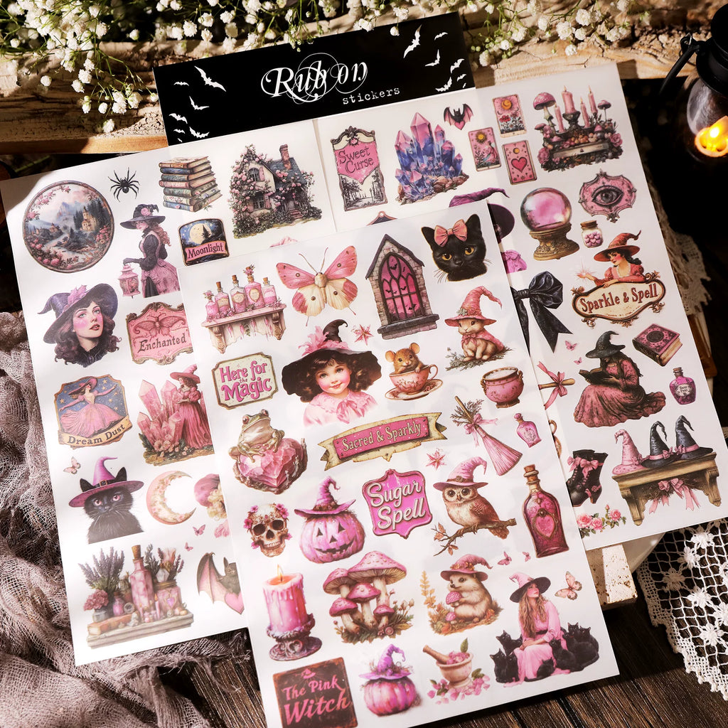 Halloween Pink Matte Rub-on Transfers