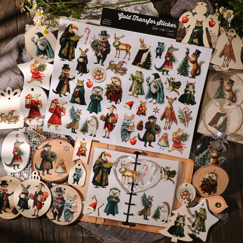 Christmas Magical Creatures UV-DTF Rub-on Stickers