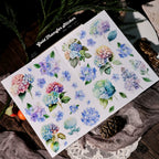 Hydrangea UV-DTF Rub-on Stickers