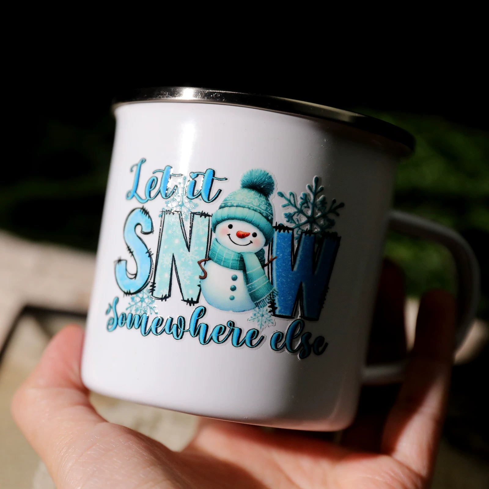 Christmas Snow UV-DTF Rub-on Stickers