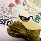 Black Retro Print Vellum Stickers