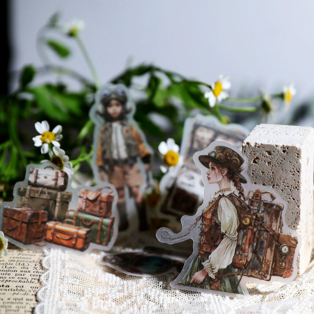 Steam Travel Vellum Stickers