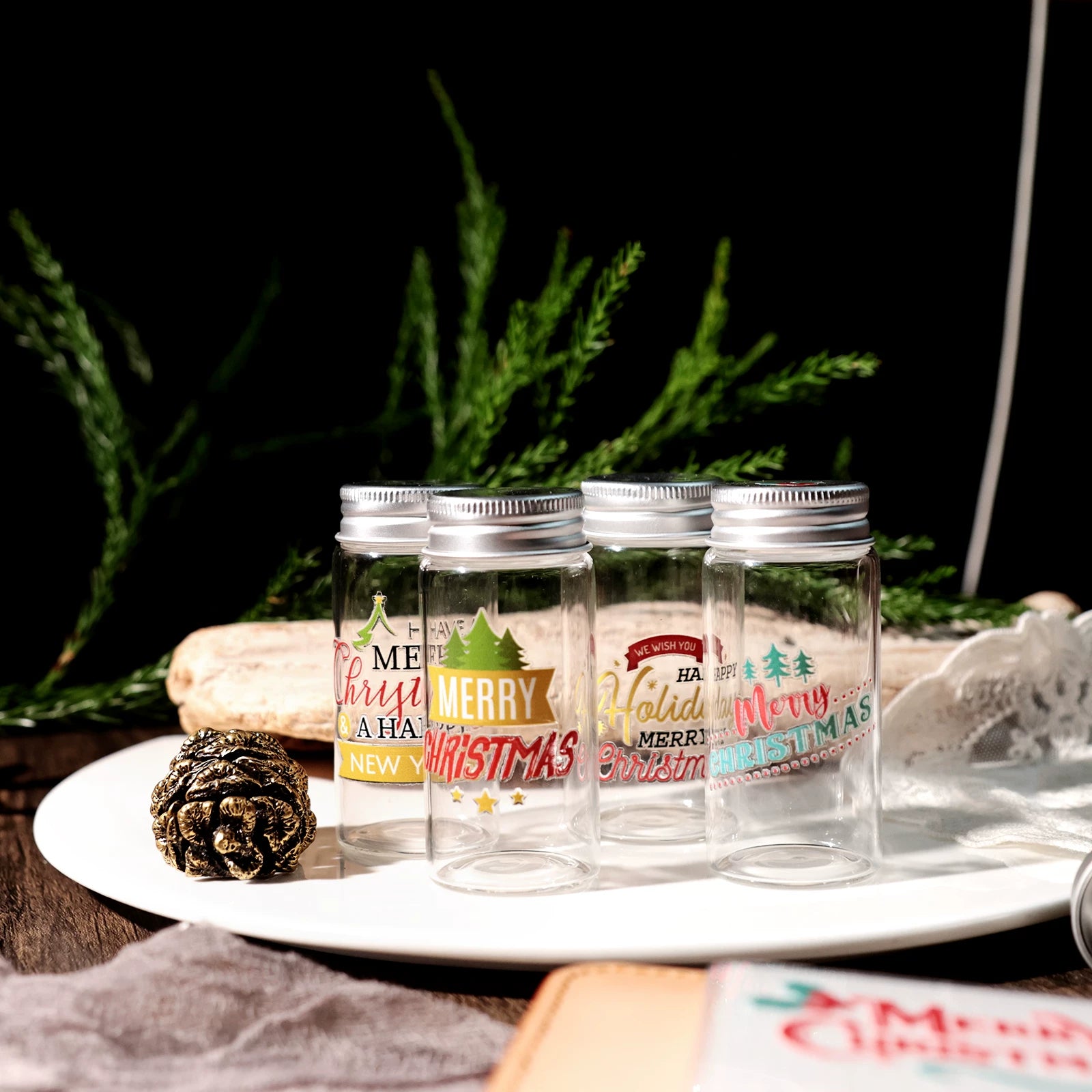 Christmas Color Quotes UV-DTF Rub-on Stickers