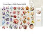 Blooming Flowers Vellum Stickers
