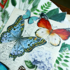 Tropical Plants and Butterflies Vellum Stickers
