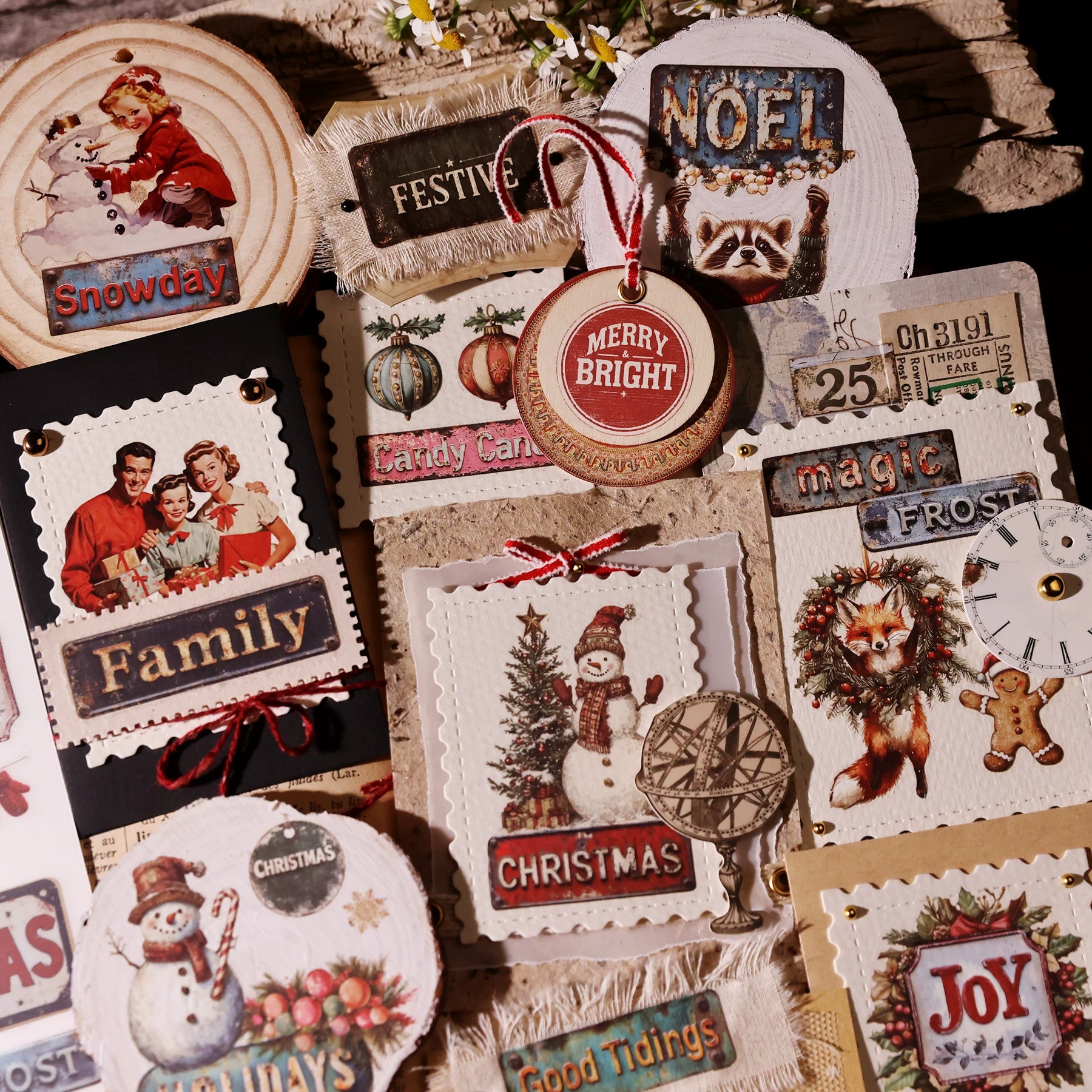 Christmas Signs Matte Rub-on Transfers