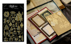 Gold Foil Christmas Rub-on Transfer Stickers