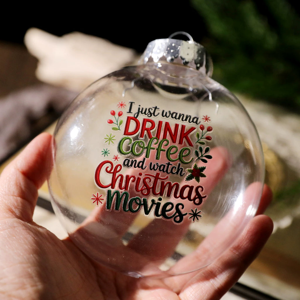 Christmas Embroidery  Quotes UV-DTF Rub-on Stickers