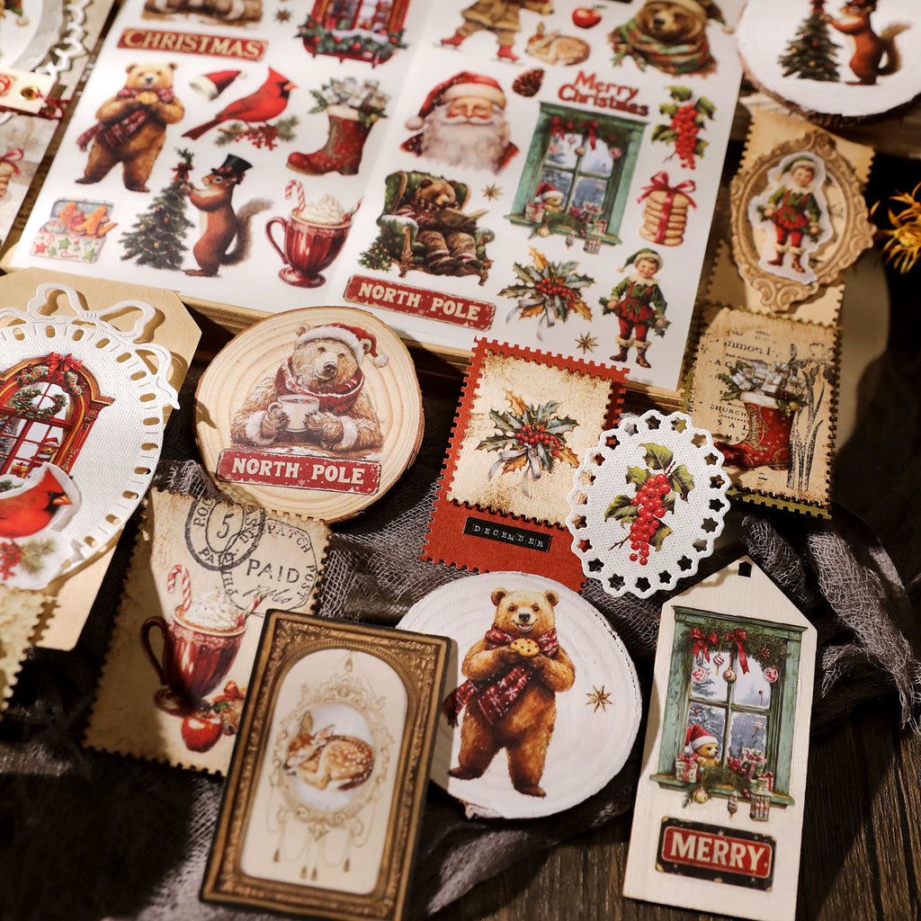 Christmas Matte Rub-on Transfers 2 Small Sheets