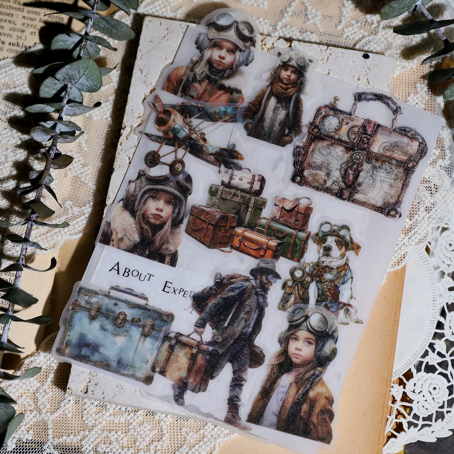 Steam Travel Vellum Stickers