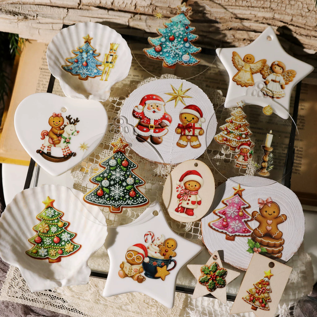 Christmas Gingerbread Man UV-DTF Rub-on Stickers